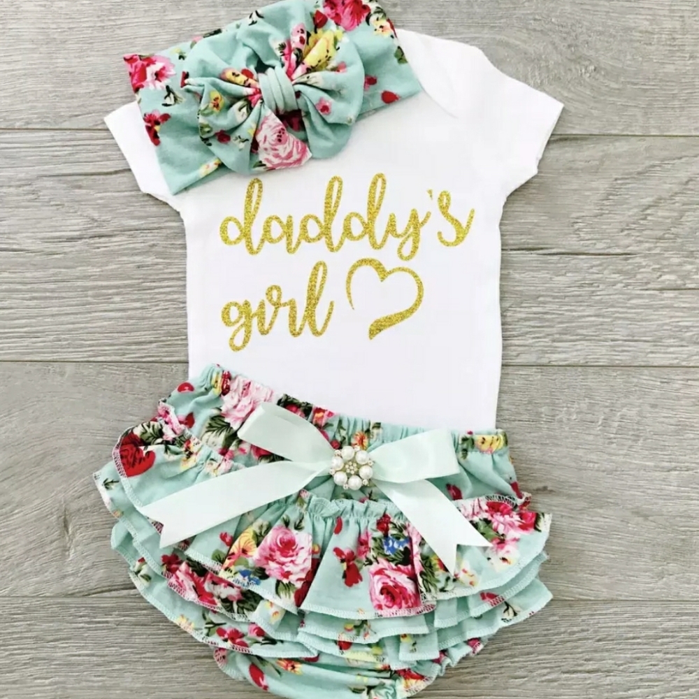 Baby Girl Outfit DADDY'S GIRL 3 PIECE SET